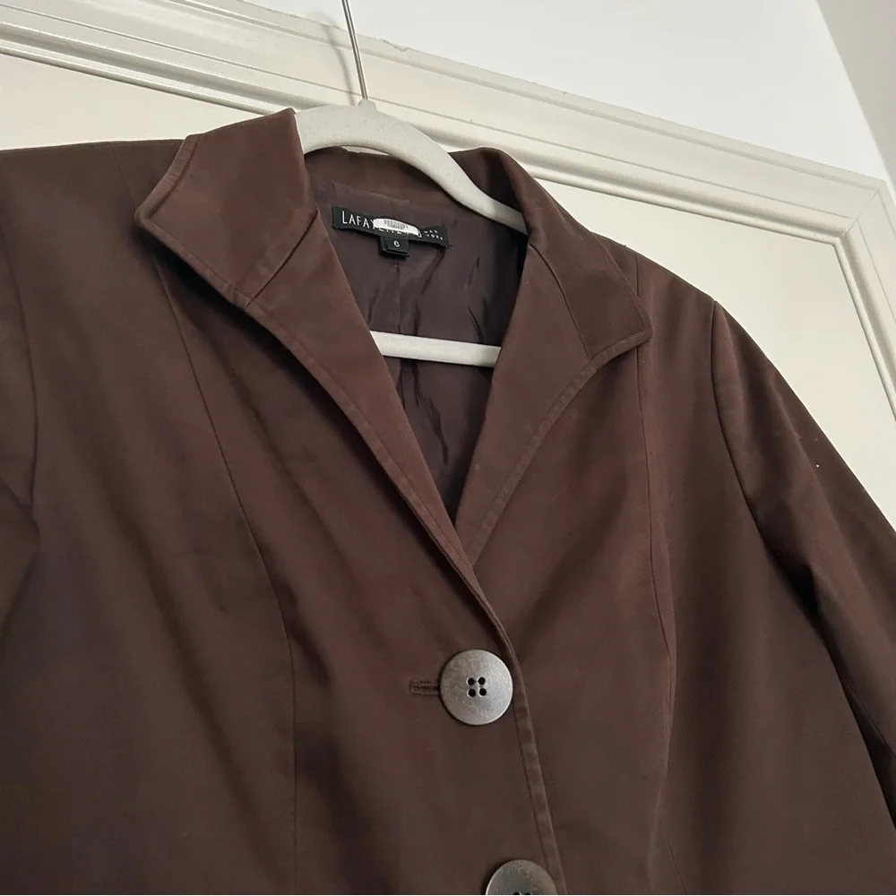 Lafayette 148 Brown Blazer size 6 - Picture 8 of 9